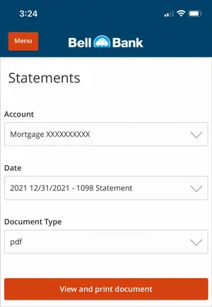 mobile statements page